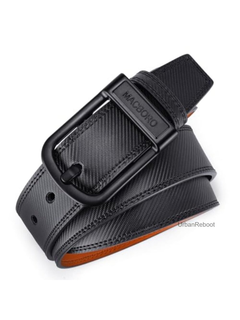 TSA Approved Non Metal Belt for Men Hypoallergenic Nickel Free Leather